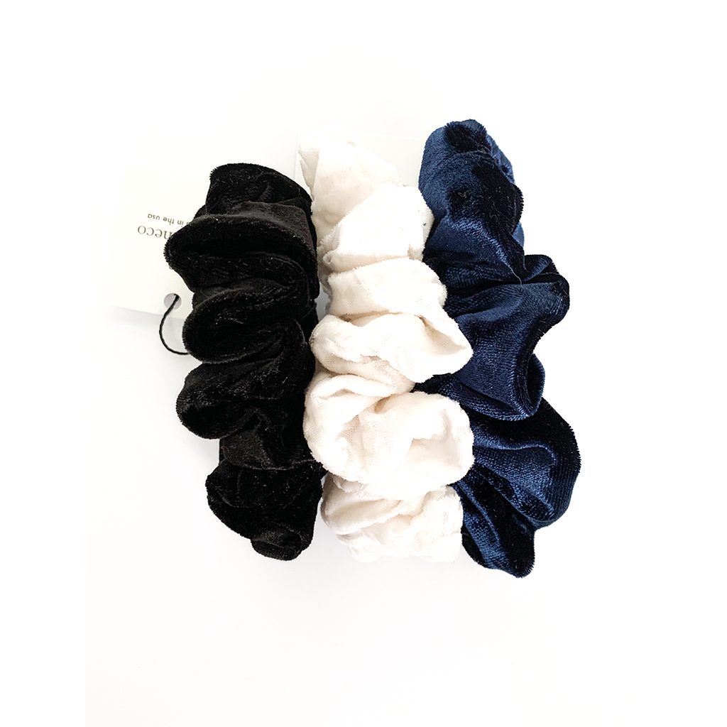 Multi-Color Velvet Scrunchies 3-Pack || plushies